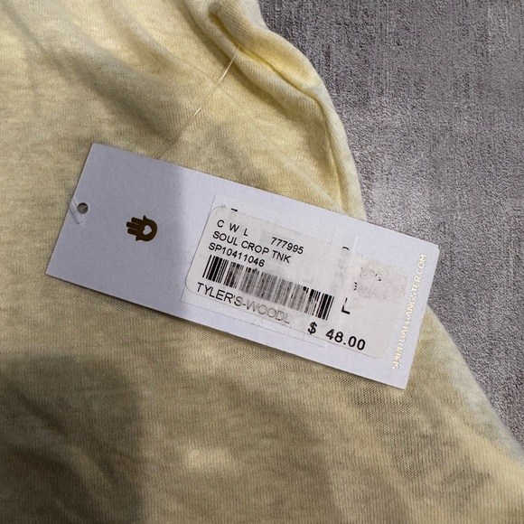 NWT Spiritual Gangster Soul Searcher Yellow Blue Crop Muscle Tank Top‎ L - Picture 8 of 8